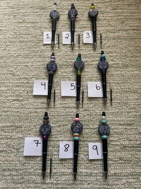 Price is for one pen! Black Decorative Zodiac Bead Pen